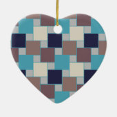 Pfau am Strand Keramikornament (Hinten)