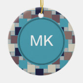 Pfau am Strand Keramikornament (Vorne)