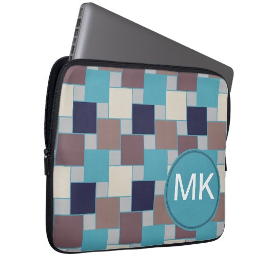 Pfau am Strand Laptopschutzhülle (Vorne Rechts)