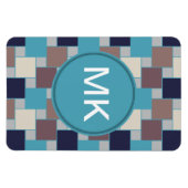 Pfau am Strand Magnet (Horizontal)