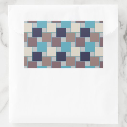 Pfau am Strand Rechteckiger Aufkleber (Tasche)