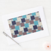 Pfau am Strand Rechteckiger Aufkleber (Umschlag)