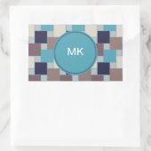 Pfau am Strand Rechteckiger Aufkleber (Tasche)