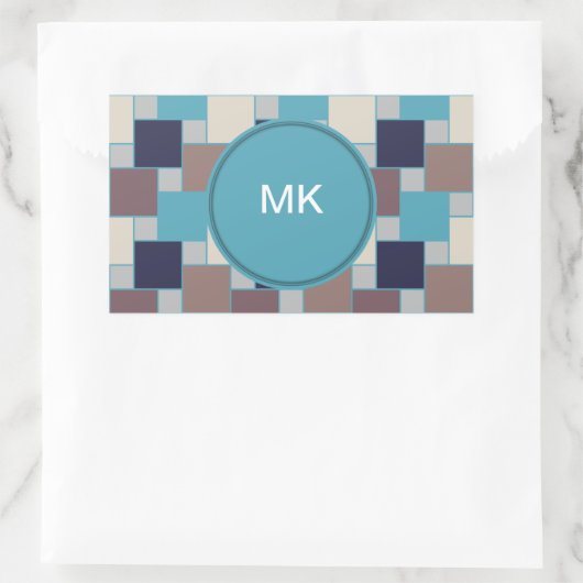 Pfau am Strand Rechteckiger Aufkleber (Tasche)