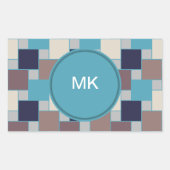 Pfau am Strand Rechteckiger Aufkleber (Vorderseite)