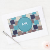 Pfau am Strand Rechteckiger Aufkleber (Umschlag)