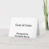 Pfau-Anmerkungs-Karte Karte (Rückseite)