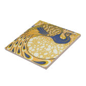 Pfau Antike Vintage Farbe Fliese (Seite)