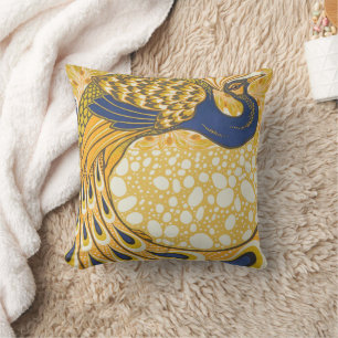 Pfau Antike Vintage Farbe Kissen