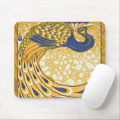 Pfau Antike Vintage Farbe Mousepad (Mit Mouse)