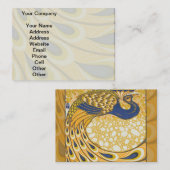 Pfau Antike Vintage Farbe Visitenkarte (Vorne/Hinten)