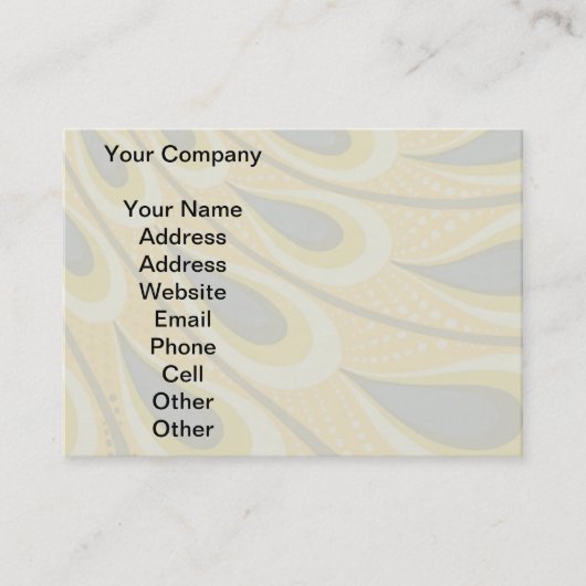 Pfau Antike Vintage Farbe Visitenkarte (Vorderseite)