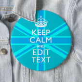 Pfau-Aqua behalten Ruhe und Ihren Button (Beispiel)