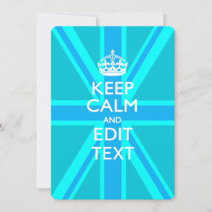 Pfau Aqua Keep Calm And Dein Text Union Jack
