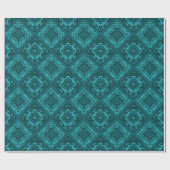 Pfau-aquamarines Geschenkpapier (Flach)