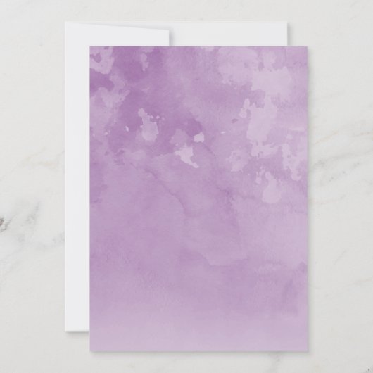 Pfau Aquarellmütter Einladung (Rückseite)