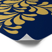 Pfau Art Deco Hochzeitssignatur Gästebuch (Ecke)