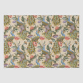 Pfau Art Nouveau Floral Muster Gewebe Papier (Vorderseite)