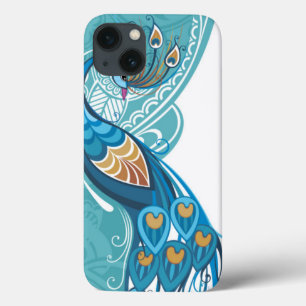 Pfau auf aquamariner Illustration Case-Mate iPhone Hülle