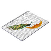 Pfau auf dem Mond Notizblock (Linke Seite)