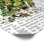 Pfau auf dem Mond Poster (Ecke)