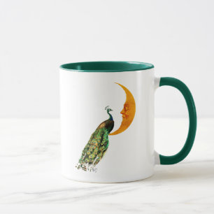 Pfau auf dem Mond Tasse