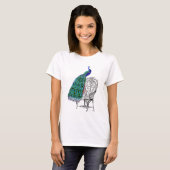 Pfau auf dem Vorsitz T-Shirt (Vorne ganz)