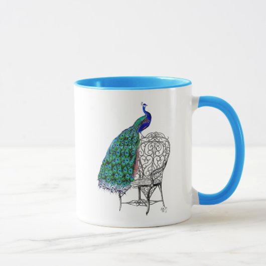 Pfau auf dem Vorsitz Tasse (Rechts)
