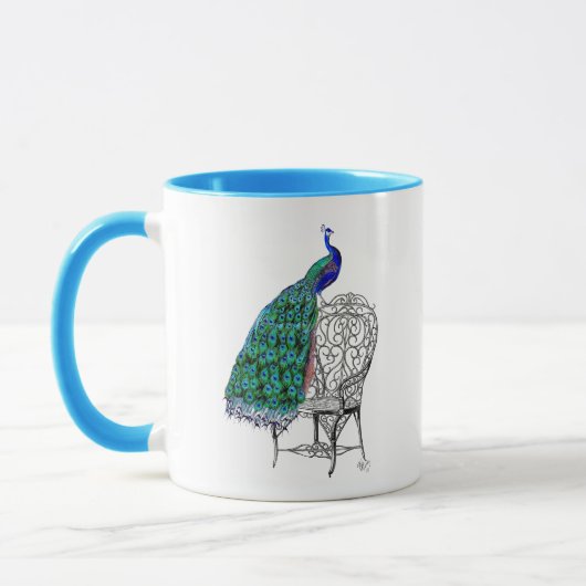 Pfau auf dem Vorsitz Tasse (Links)