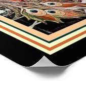 "Pfau auf der Terrasse" Art Deco 16x20 Poster (Ecke)