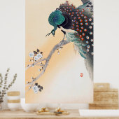 Pfau auf einem Kirschblossom, Ohara Koson Poster (Küche)