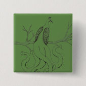 Pfau auf einer Niederlassung Button (Vorderseite)