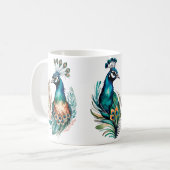 Pfau auf einer Tasse (Vorderseite Links)