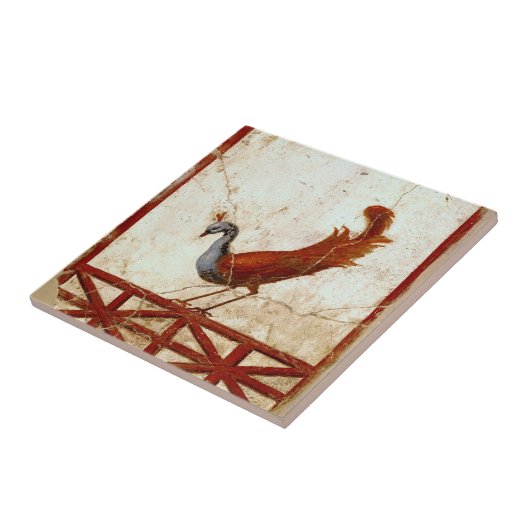 Pfau auf Fresco Antikes antikes Gemälde Fliese (Seite)