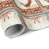 Pfau auf Fresco Antikes antikes Gemälde Geschenkpapier (Rolleneckpunkt)