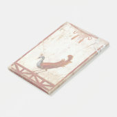 Pfau auf Fresco Antikes antikes Gemälde Post-it Klebezettel (angewinkelt)