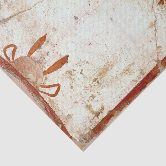 Pfau auf Fresco Antikes antikes Gemälde Seidenpapier (Ausschnitt)