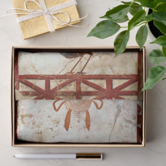 Pfau auf Fresco Antikes antikes Gemälde Seidenpapier (Geschenk)