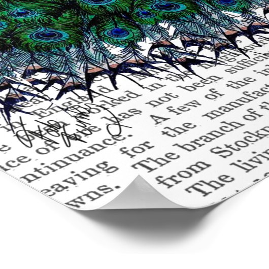 Pfau auf Lamp Poster (Ecke)