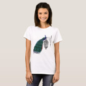 Pfau auf Lamp T-Shirt (Vorne ganz)