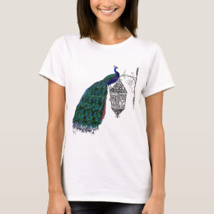 Pfau auf Lamp T-Shirt