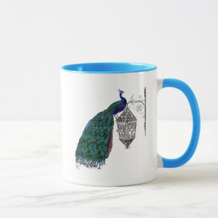 Pfau auf Lampe Tasse