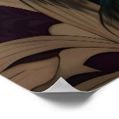 Pfau auf Lila William Morris Inspiriert Poster (Ecke)