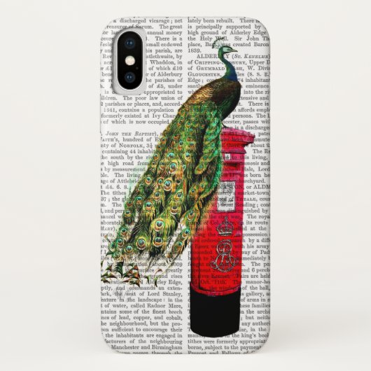 Pfau auf Postbox Case-Mate iPhone Hülle (Rückseite)