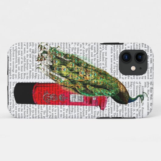 Pfau auf Postbox Case-Mate iPhone Hülle (Rückseite (Horizontal))
