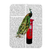 Pfau auf Postbox Magnet (Vertikal)