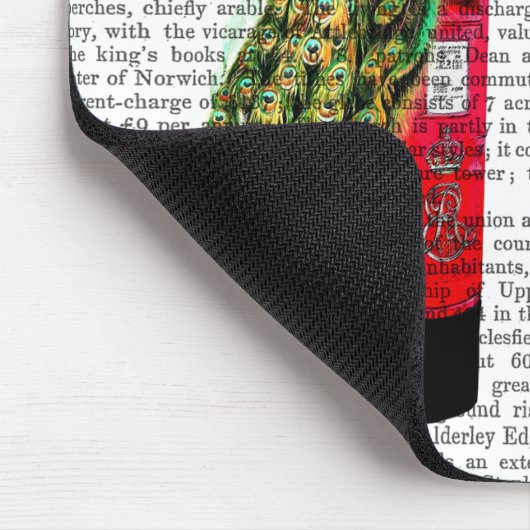 Pfau auf Postbox Mousepad (Ecke)