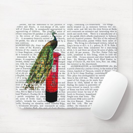 Pfau auf Postbox Mousepad (Mit Mouse)