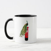 Pfau auf Postbox Tasse (Links)