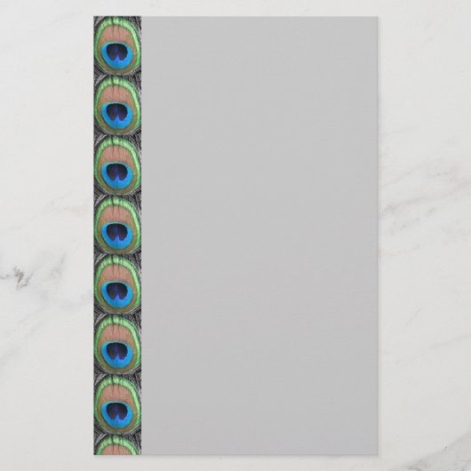 Pfau-Augen-Briefpapier Briefpapier (Vorderseite)